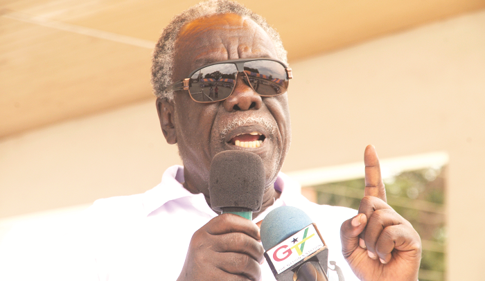 Mr Nathaniel Botwe, founder of Old People Association addressing the event in Accra. Pictures: GABRIEL AHIABOR